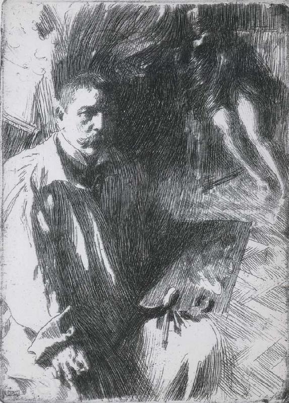 Anders Zorn Self Portrait with Model II.